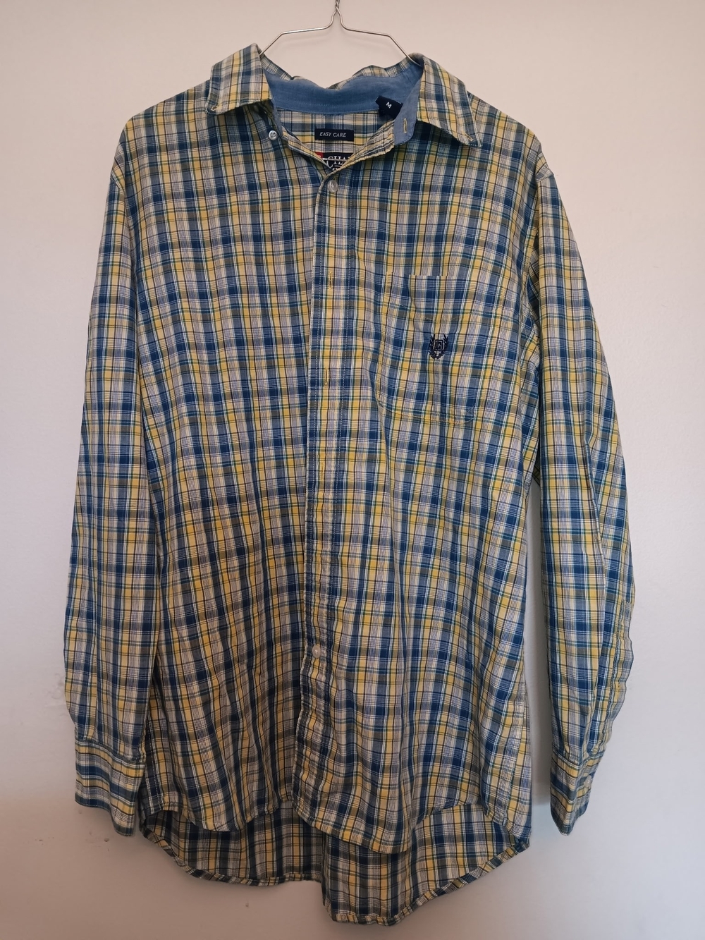 Chaps Men's Yellow & Blue Plaid Button-Down Shirt (Price Is Firm)